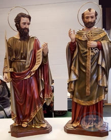 St Peter and St Paul Statues- 45 Inches