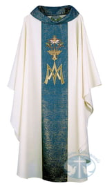 Modern/Comtemporary Marian Chasuble- Hand Embroidered